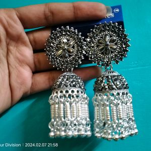 Oxidised Earrings Jhumka