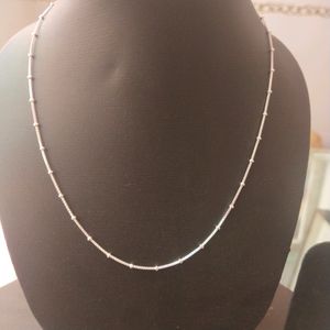 925 Silver Sleek Thin Snack 🥨 Chain 18 inch