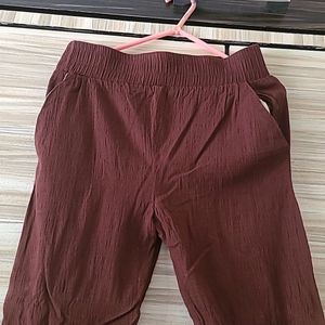 Brown Cotton Pant