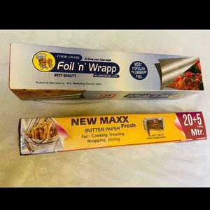 Combo Pack Of Aluminium Foil & Butter Wrap