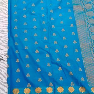 blue colour saree