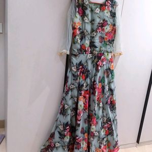 Green Floral Gown