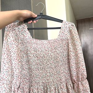 Square Neck Floral Top