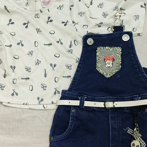 Baby Girl Cute Top and jean( With Belt)