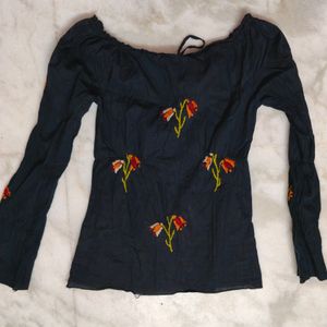 Embroidered Cotton Top