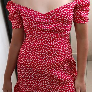 Price Drop🚨SHEIN Daisy Print Red Dress🍒🍷🎀