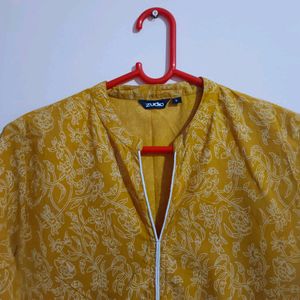 Yellow Color Cotton Kurti