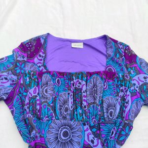 Circle Motifs Printed Plus Size Top