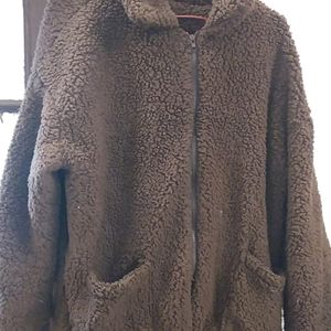 Urbanic Faux fur jacket Chcoclate Brown Color