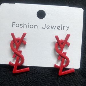 YSL RED EARRINGS