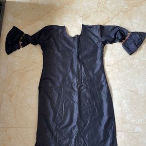 Black Festive Kurta And Pant