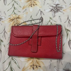 Red Clutch With String