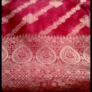 Pink Silk Saree And Lehnga Combo