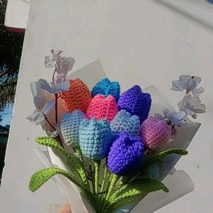 Crochet Pastel Tulip BOUQUET 💐