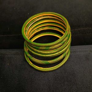 Green Ethnic Bangles