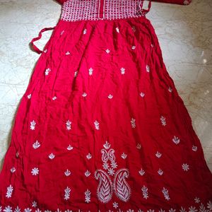 🥳Red Anarkali Full Length Dress...