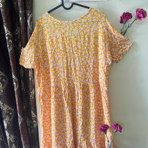 XL Yellow Floral Dress