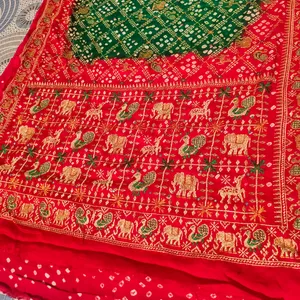 Pure Modal Silk Computer Work Bandhej Saree