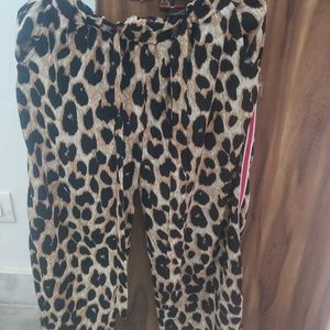 Ginger Leopard Print Palazzo