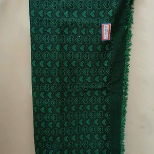 Emerald Green Heart Print  Blanket