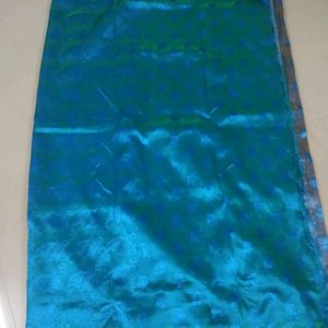 Blue Silk Blend Saree