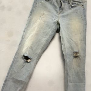 Zara Pearl embellished Denims