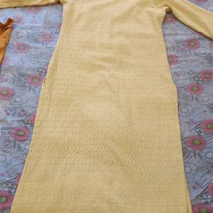 Butter Yellow 🧈 Chikankari Kurti🌻