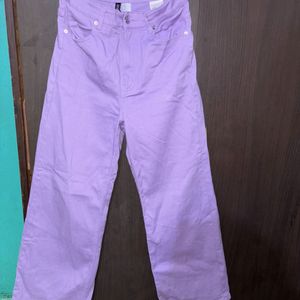 H&M Purple Wide Leg Jeans/Trousers