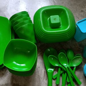 Green Colour Dinner Set