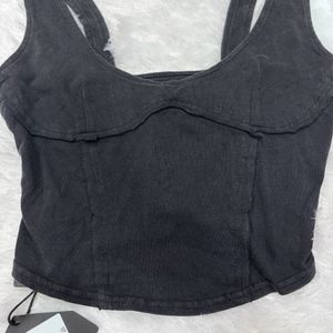 Black Pinterest Imported Corset Top