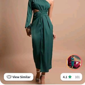 Tokyo Talkies Green One Shoulder Dress