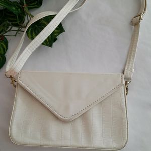 White Classy Sling Bag (Women's)