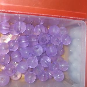 Purple Transparent Beads