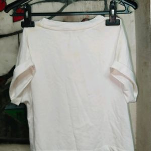 White Crop Tshirt