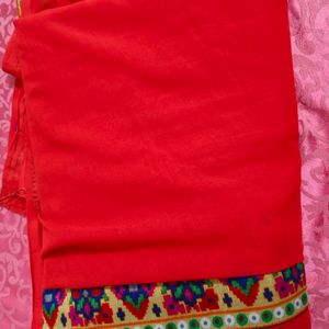 Red Georgette Saree