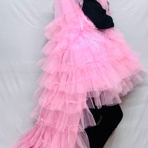 High Low Ruffle Gown For Sale