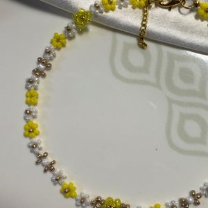 yellow floral necklace