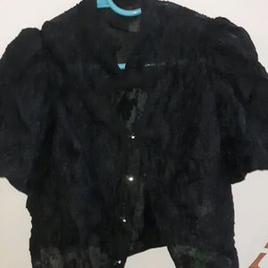 Amazing Shory Black Shirt With Unique Hooks