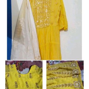 Combo Of Two Havy Work Yellow Kurta