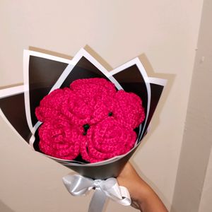 Price Dropped 🎉Pack Of 6 Crochet Red Rose 🌹