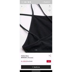 H&M Basics Black Dress