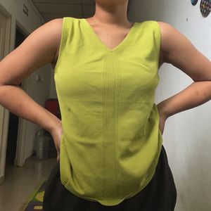 Neon Green Half Sleeve Top