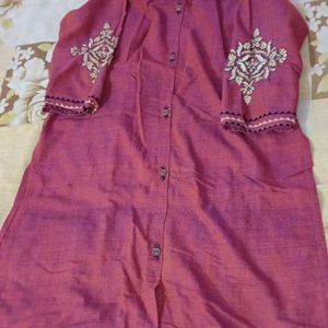 Beautiful Pink Kurti For Women