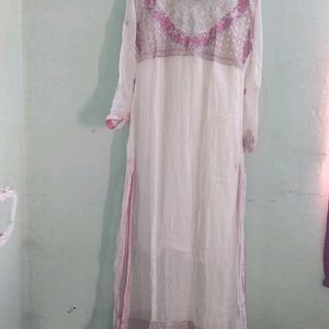 Long Kurti Set With Dupatta And Shrug