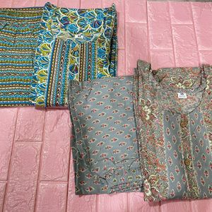 Cotton kurta pant set (Size-46)