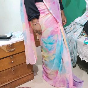 Beautiful 😍 Multi Colour Sari 😍