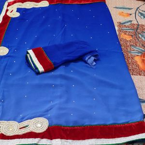 Blue Shaded Saree