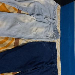 mens blue jeans combo ligjt and dark jenas