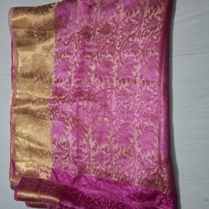 Rose Colour Festive Saree