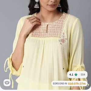 W Kurta Yellow